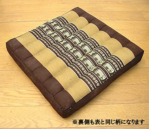 タイ座布団 Amazon.co.jp: タイの 座布団 正方形 38cm角 象さん柄 赤x朱 枕